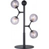 Stylowa Lampa stołowa szklane kule Atom czarny/szkło dymione HaloDesign na komodę i do salonu
