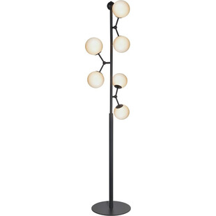 Lampa podłogowa szklane kule Atom czarny/opal HaloDesign