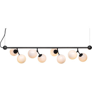 Lampa szklane kule Atom Maxi Horizontal VIII czarny/opal HaloDesign