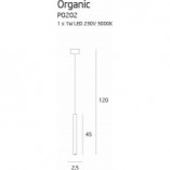 Lampa wisząca biała LED MaxLight | Minimalistyczny design
