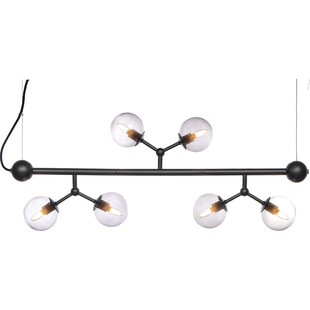 Lampa szklane kule Atom Mini Horizontal VI czarny/szkło dymione