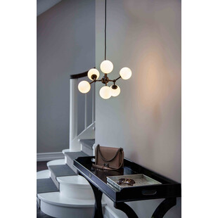 Lampa szklane kule Atom Mini VI czarny/opal HaloDesign