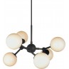 Stylowa Lampa wisząca szklane kule Atom Mini VI czarny/opal HaloDesign do sypialni, kuchni i salonu