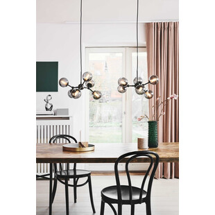 Lampa szklane kule Atom Mini VI czarny/szkło dymione HaloDesign