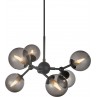 Stylowa Lampa wisząca szklane kule Atom Mini VI czarny/szkło dymione HaloDesign do sypialni, kuchni i salonu