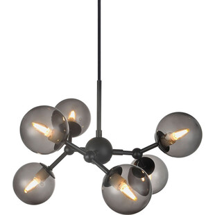 Lampa szklane kule Atom Mini VI czarny/szkło dymione HaloDesign