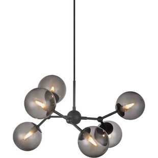 Lampa szklane kule Atom Large VI czarny/szkło dymione HaloDesign
