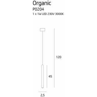 Lampa wisząca złota MaxLight Organic LED - Nowoczesny design