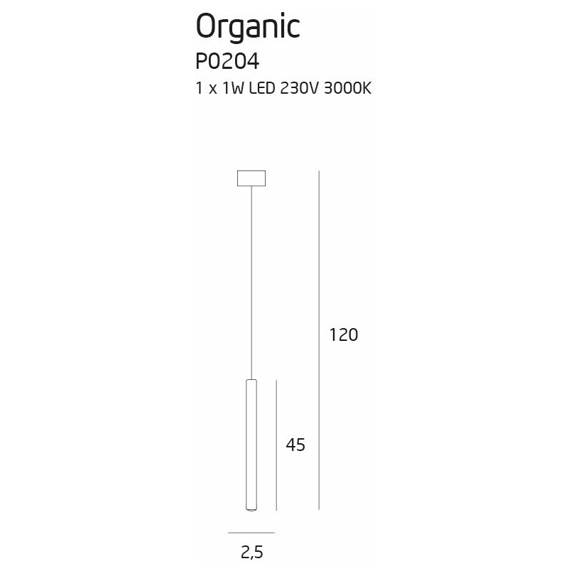 Lampa wisząca złota MaxLight Organic LED - Nowoczesny design