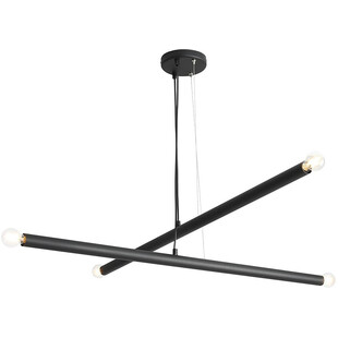 Lampa designerska wiszące tuby Tubo Black IV 100cm czarna Aldex
