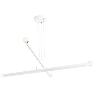 Lampa designerska wiszące tuby Tubo White IV 100cm biała Aldex