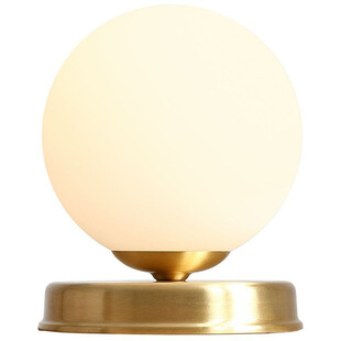 Lampa stołowa szklana Ball Brass Aldex | Elegancki design