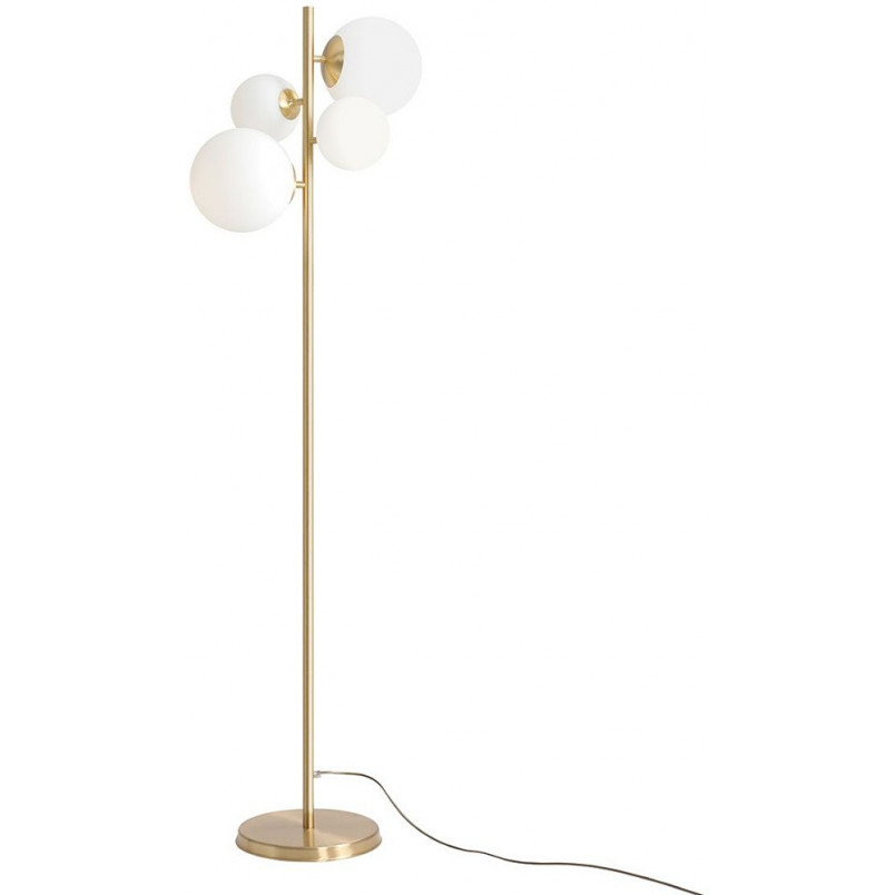 Lampa podłogowa Bloom | Biało-mosiężna Aldex - Stylowe oświetlenie