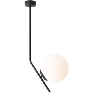 Lampa sufitowa szklana kula Gallia 64cm biało-czarna Aldex