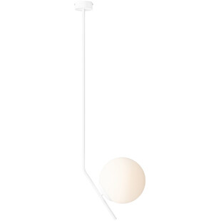 Lampa sufitowa szklana kula Gallia 95cm biała Aldex