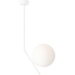 Lampa sufitowa szklana kula Gallia 64cm biała Aldex