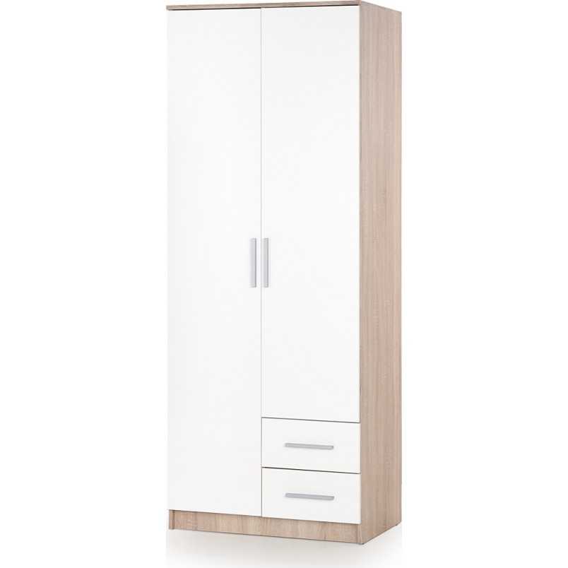 Szafa Lima 80cm Halmar | Dąb Sonoma / Biały - Sklep z meblami