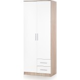 Szafa Lima 80cm Halmar | Dąb Sonoma / Biały - Sklep z meblami