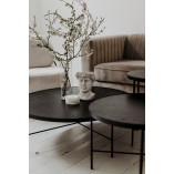 Stolik kawowy Tre 60cm czarny dąb | Nordifra - Elegancki design