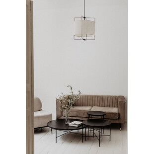 Stolik kawowy Tre 90cm czarny dąb | Nordifra - Elegancki design