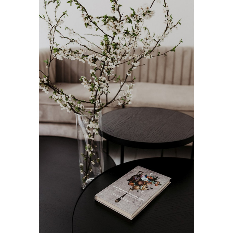 Stolik kawowy Tre 90cm czarny dąb | Nordifra - Elegancki design