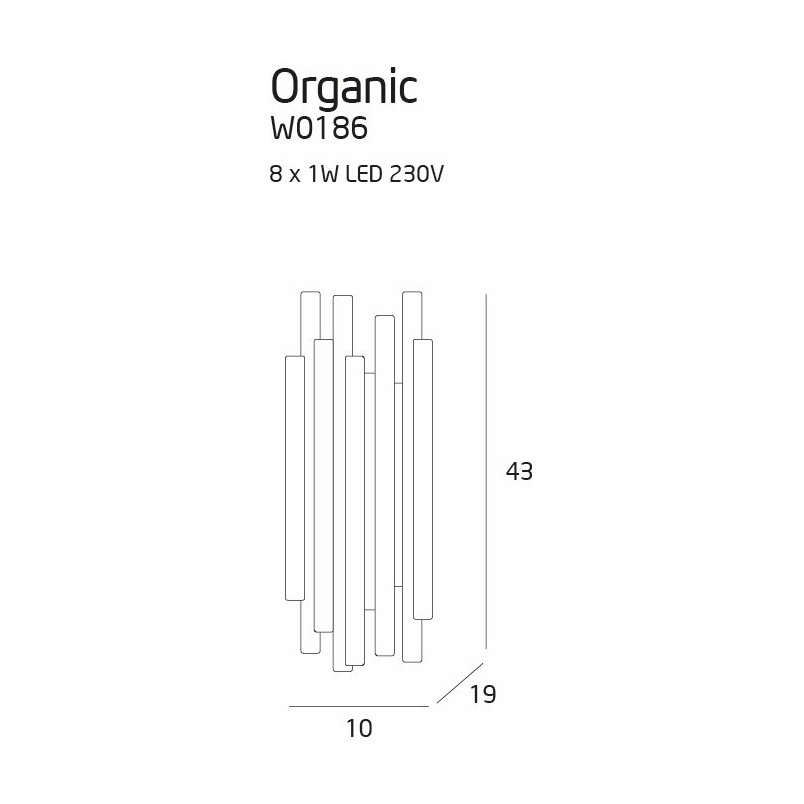 Kinkiet LED Organic MaxLight | Nowoczesne oświetlenie