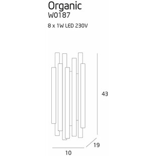 Kinkiet Glamour Organic LED Złoty MaxLight - Luksus i Design