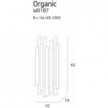 Kinkiet Glamour Organic LED Złoty MaxLight - Luksus i Design