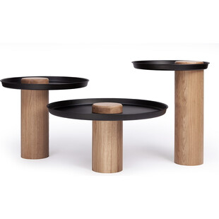 Stolik drewniany Tyk 50cm Nordifra | Dąb Czarny - Kup Teraz!