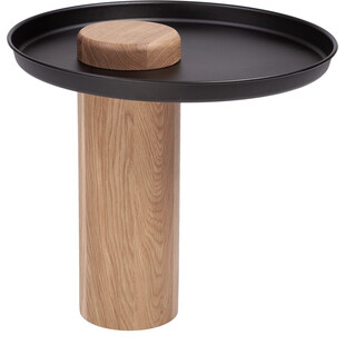 Stolik drewniany Tyk 50cm Nordifra | Dąb Czarny - Kup Teraz!