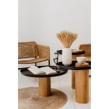 Stolik drewniany Tyk 50cm Nordifra | Dąb Czarny - Kup Teraz!