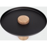 Stolik drewniany z tacą Tyk 63cm | Nordifra - Elegancki design