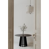 Stół okrągły Nordifra Tavle 120cm - Czarny dąb | Elegancki design