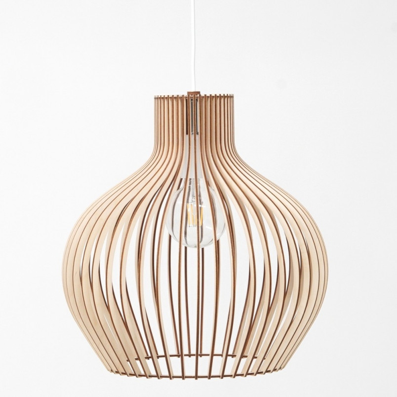 Lampa wisząca Graal 45cm - Sklejka, Skandynawski Design | PlyStudio