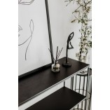 Konsola industrialna Stam | Nordifra - 115x28cm, dąb czarny