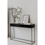 Konsola Stam 115x28cm Czarny Dąb | Nordifra