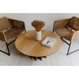 Stolik kawowy Nordifra Tavle | Okrągły, dąb naturalny | Kup online