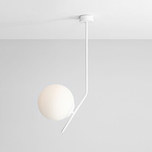 Lampa sufitowa szklana kula Gallia 64cm biała Aldex