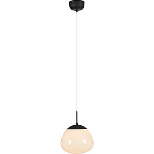 Lampa wisząca Rise - szklany klosz biały/czarny | Markslojd