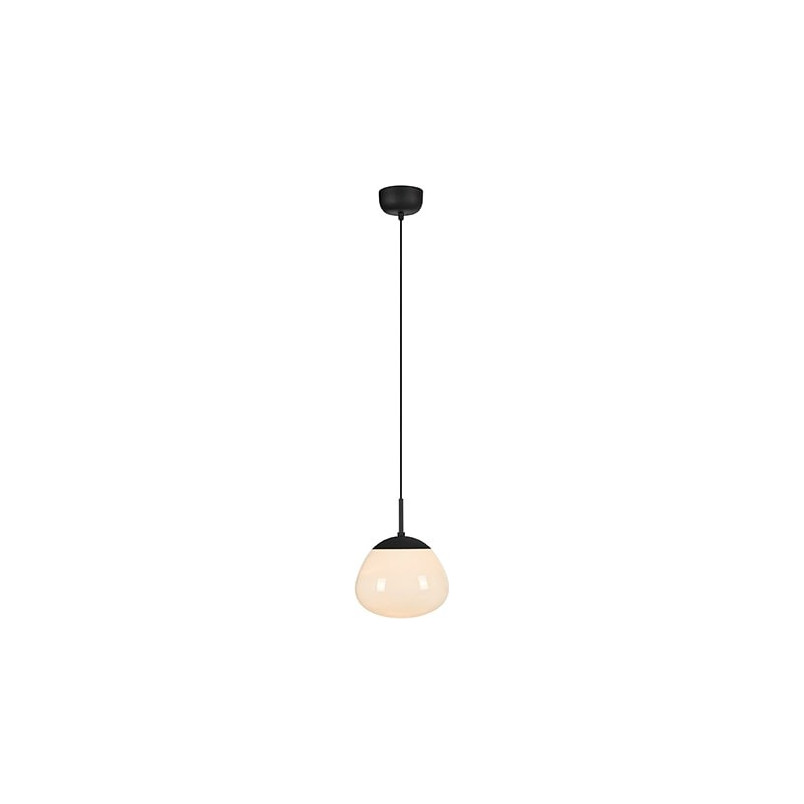 Lampa wisząca Rise - szklany klosz biały/czarny | Markslojd