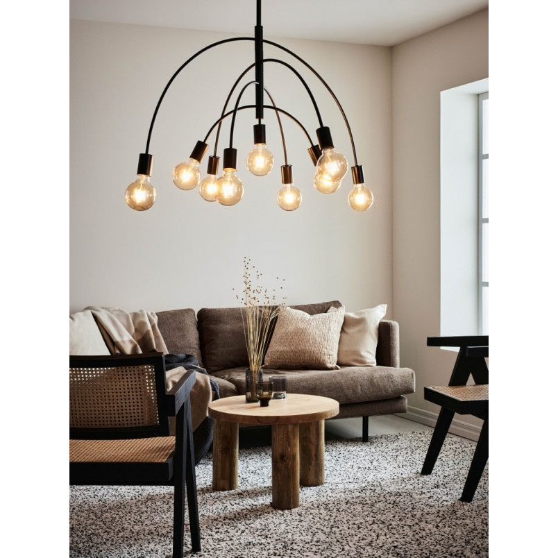 Lampa Wisząca Lavello 9-punktowa Czarna Markslojd | Loftowa
