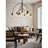 Lampa Wisząca Lavello 9-punktowa Czarna Markslojd | Loftowa