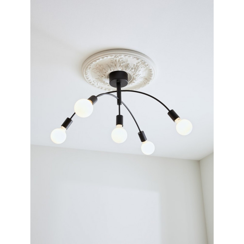 Lampa Sufitowa Cygnus Czarna Markslojd | 5 Punktów, Loft