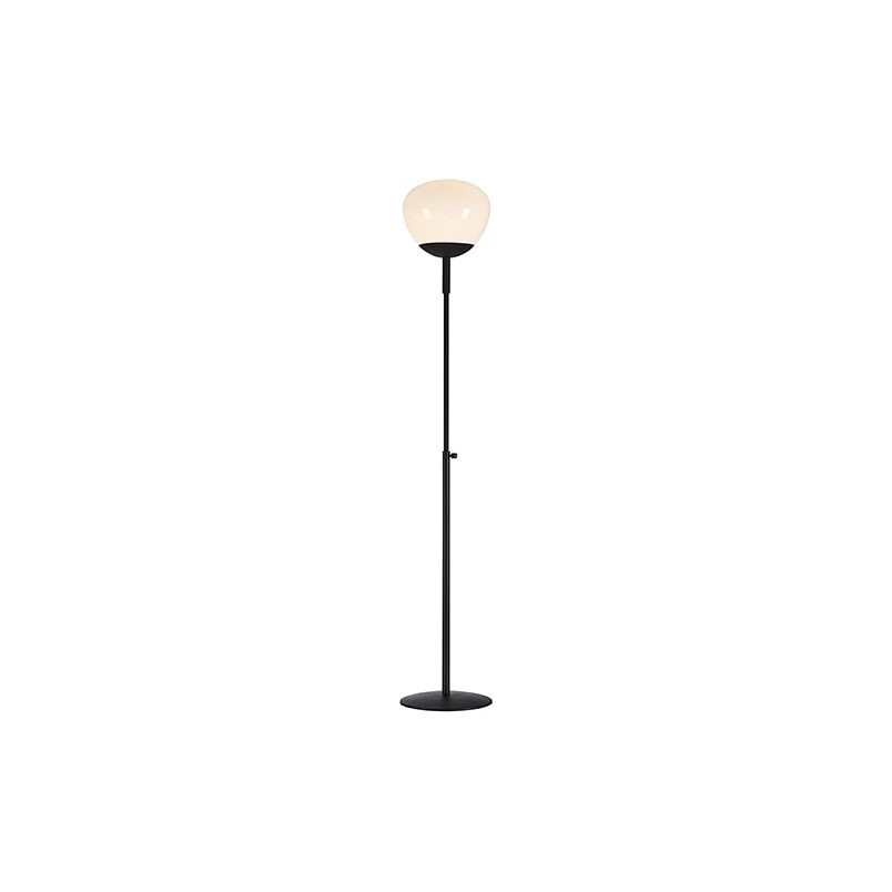 Lampa podłogowa Rise szklana biało-czarna | Markslojd