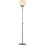 Lampa podłogowa Rise - Szkło Białe / Mosiądz | Markslojd