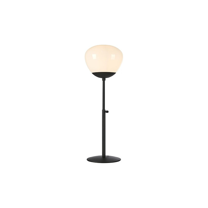 Lampa stołowa Rise - szklana, biało-czarna | Markslojd