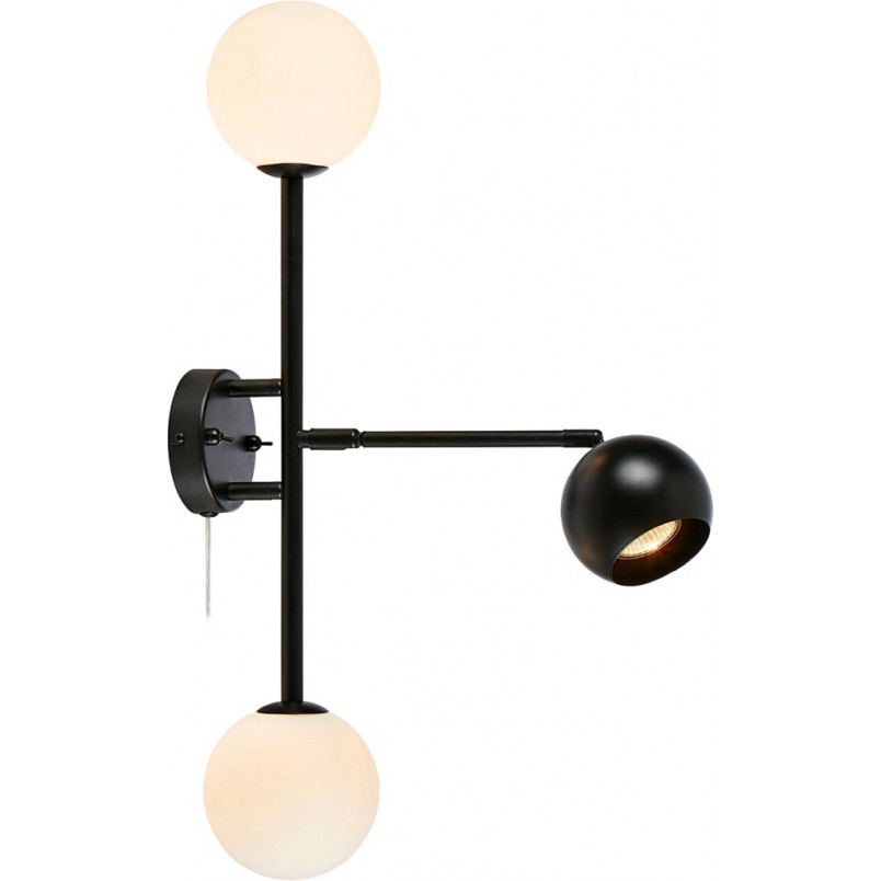 Kinkiet Bedside Markslojd: Designerski, z włącznikiem - Czarny/Biały