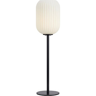 Lampa stołowa szklana Cava biało-czarna | Markslojd