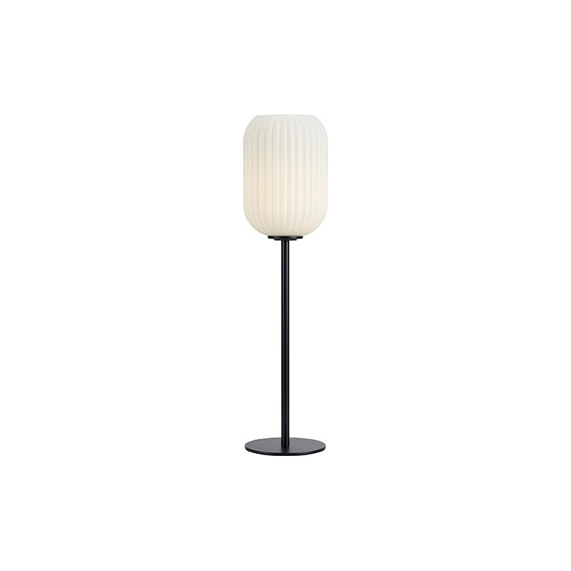 Lampa stołowa szklana Cava biało-czarna | Markslojd