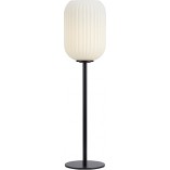Lampa stołowa szklana Cava biało-czarna | Markslojd